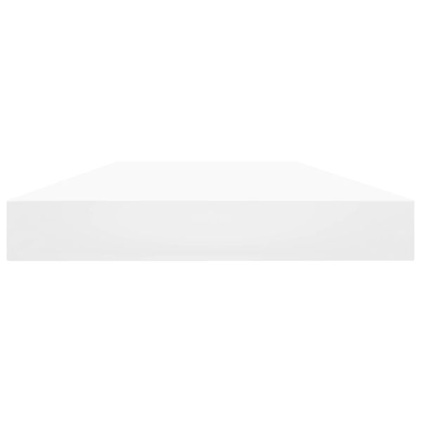 Рафтове за етажерка, 4 бр, бели, 40x10x1,5 см, инженерно дърво