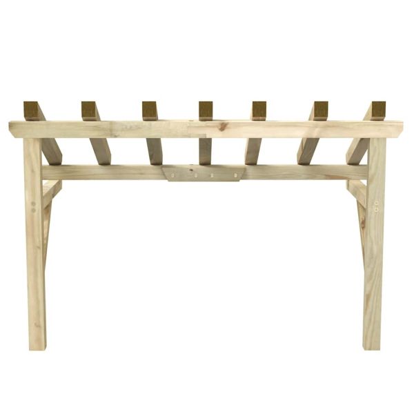 Навес за врата, 200x100x100 см, бор масив