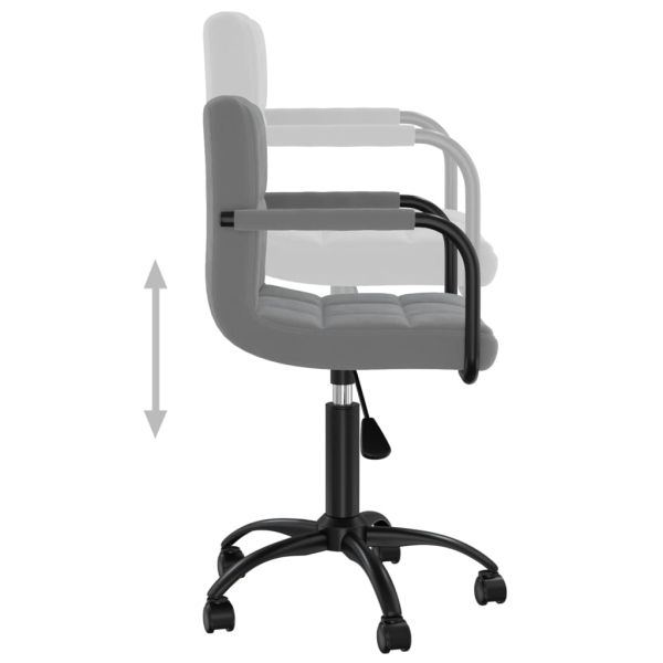 Въртящи се трапезни столове, 6 бр, тъмносиви, кадифе