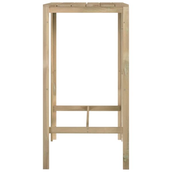 Бар маса, 60x60x110 см, импрегнирана борова дървесина