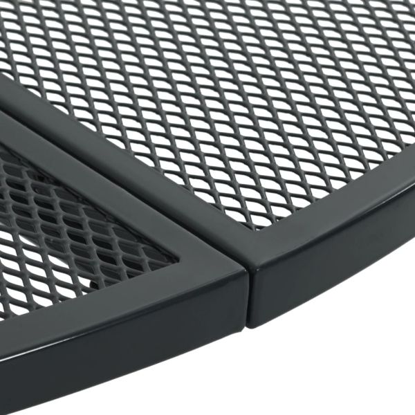 Стифиращи градински столове 5 части антрацит боядисана стомана