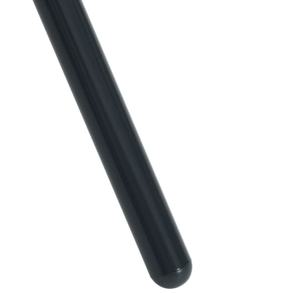 Градински столове, 5 части, антрацит, прахово боядисана стомана