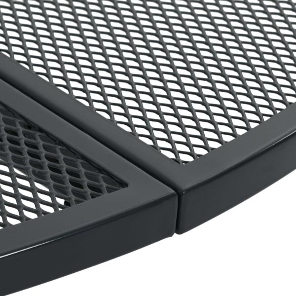 Градински столове, 5 части, антрацит, прахово боядисана стомана