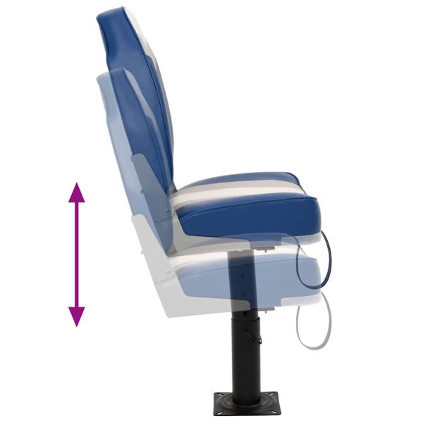 Седалки за лодки 2 бр стойки регулируема височина 360° въртене