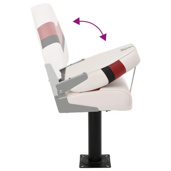 Седалки за лодки 2 бр със стойка въртящи се на 360°