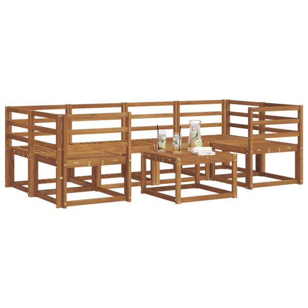 Комплект дивани за открито 7 pcs Естествен