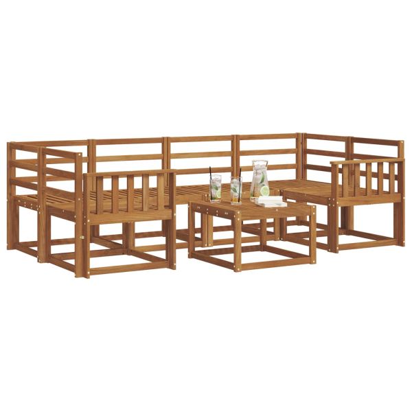 Комплект дивани за открито 7 pcs Естествен