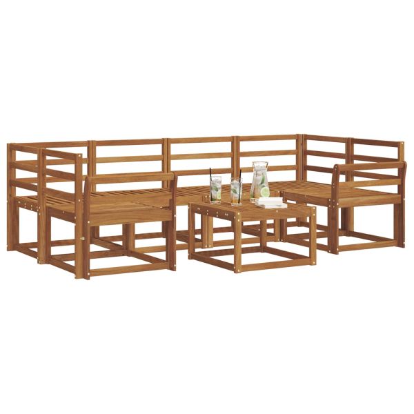 Комплект дивани за открито 7 pcs Естествен