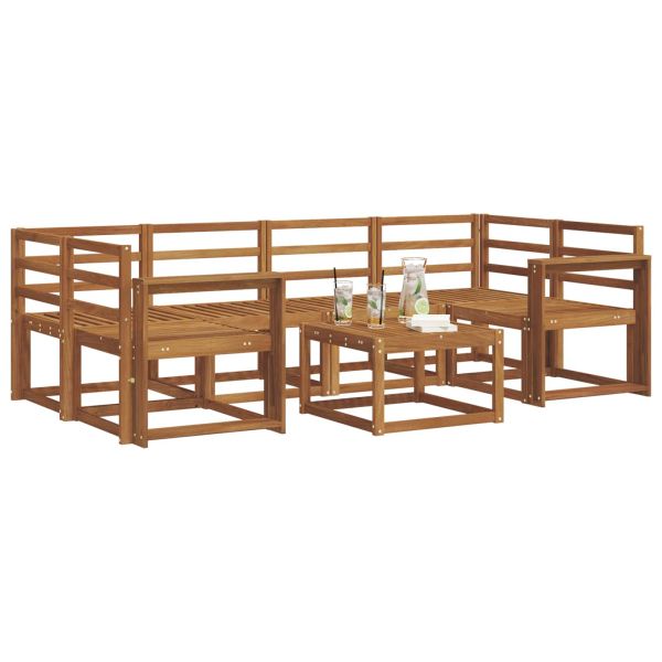 Комплект дивани за открито 7 pcs Естествен