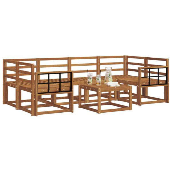 Комплект дивани за открито 7 pcs Естествен