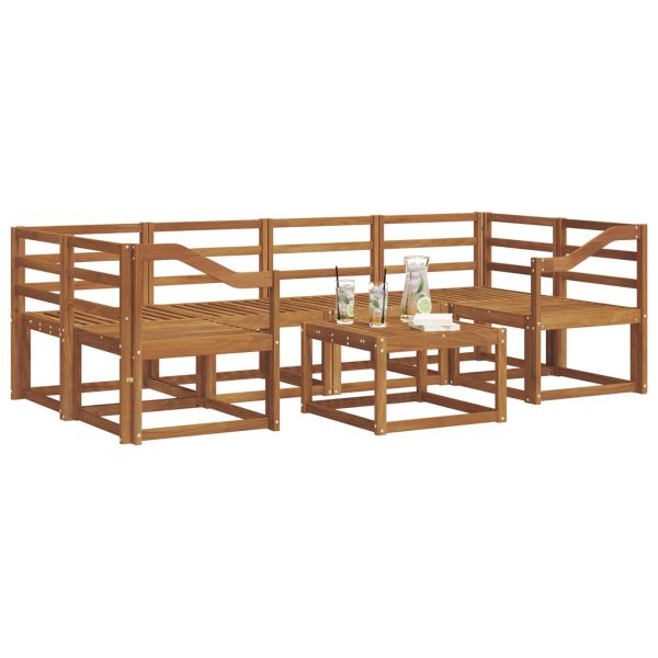 Комплект дивани за открито 7 pcs Естествен