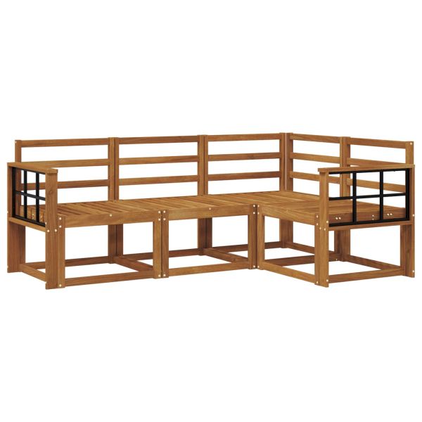 Комплект дивани за открито 4 pcs Естествен