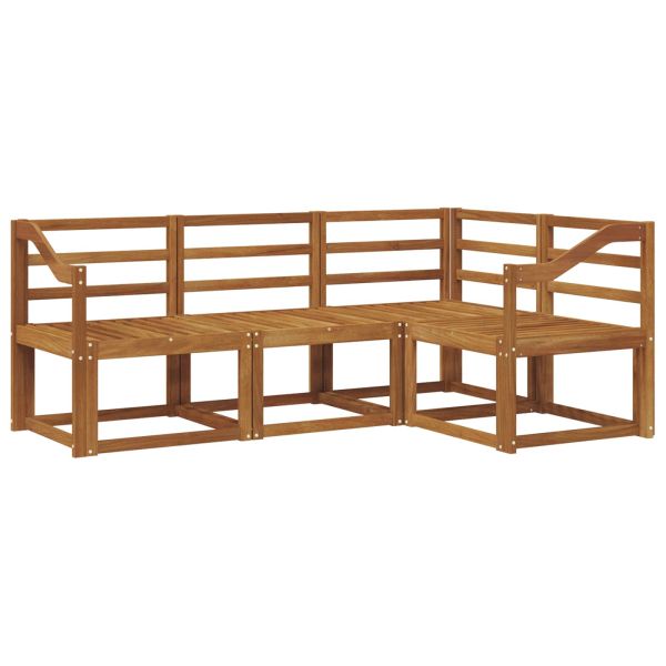 Комплект дивани за открито 4 pcs Естествен