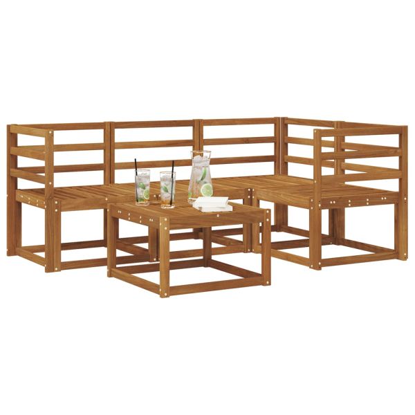 Комплект дивани за открито 5 pcs Естествен