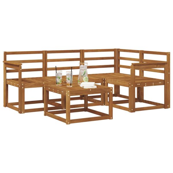 Комплект дивани за открито 5 pcs Естествен