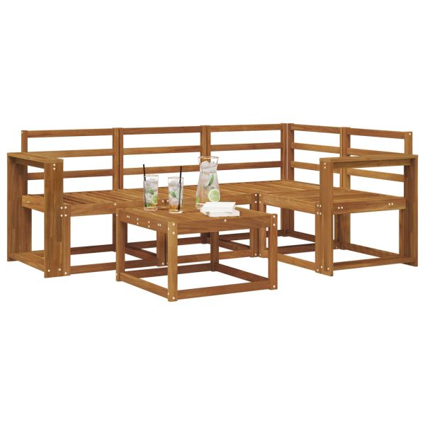 Комплект дивани за открито 5 pcs Естествен