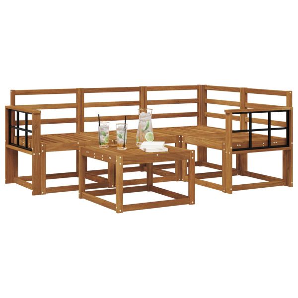 Комплект дивани за открито 5 pcs Естествен