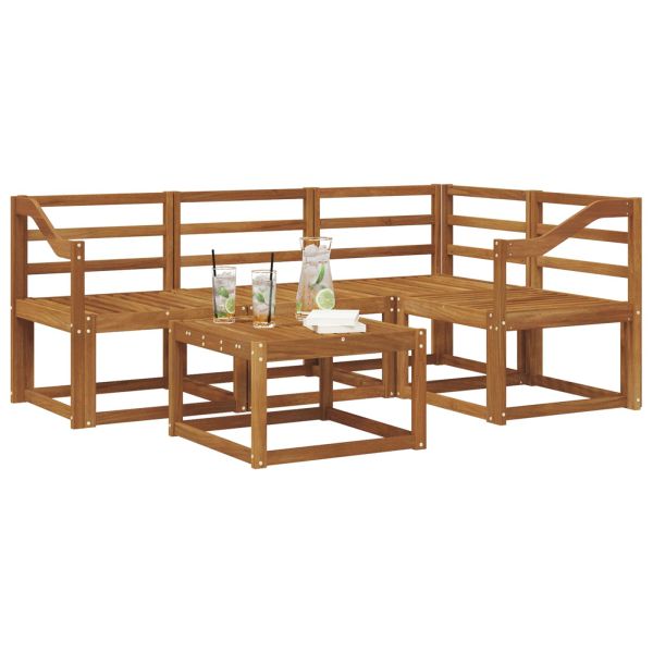 Комплект дивани за открито 5 pcs Естествен