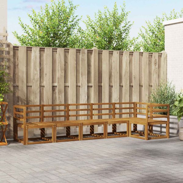 Комплект дивани за открито 6 pcs Естествен