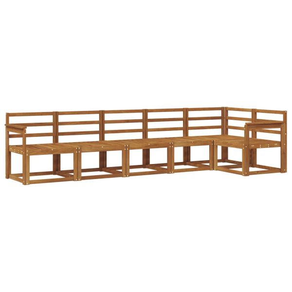 Комплект дивани за открито 6 pcs Естествен