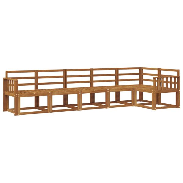 Комплект дивани за открито 6 pcs Естествен