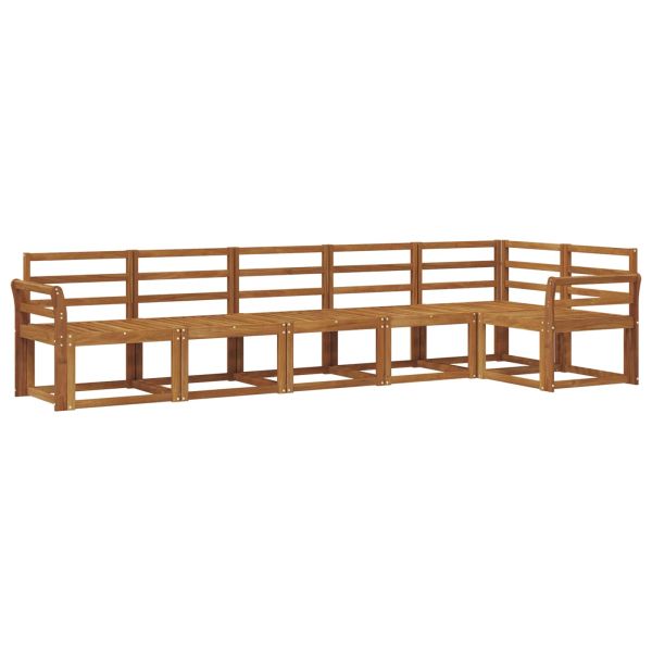 Комплект дивани за открито 6 pcs Естествен