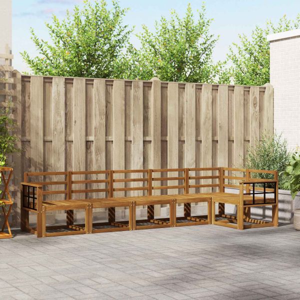 Комплект дивани за открито 6 pcs Естествен