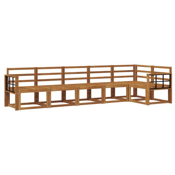 Комплект дивани за открито 6 pcs Естествен