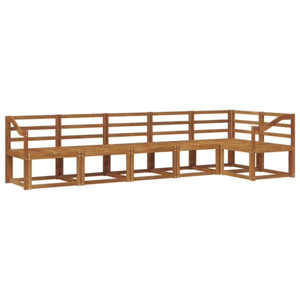 Комплект дивани за открито 6 pcs Естествен