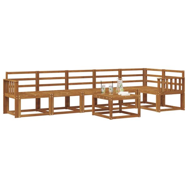 Комплект дивани за открито 7 pcs Естествен