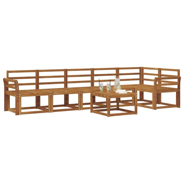 Комплект дивани за открито 7 pcs Естествен