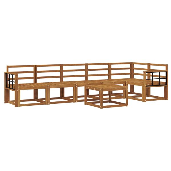 Комплект дивани за открито 7 pcs Естествен