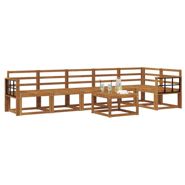 Комплект дивани за открито 7 pcs Естествен