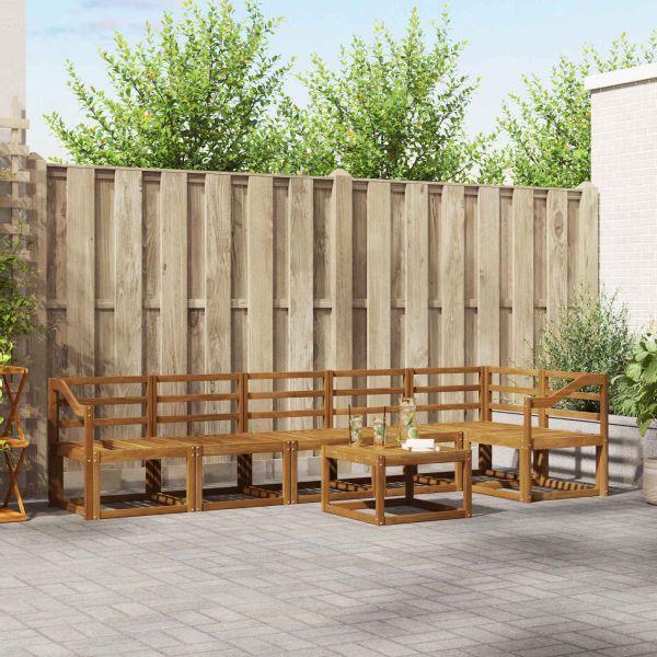 Комплект дивани за открито 7 pcs Естествен