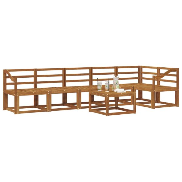 Комплект дивани за открито 7 pcs Естествен