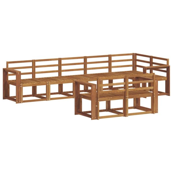 Комплект дивани за открито 8 pcs Естествен