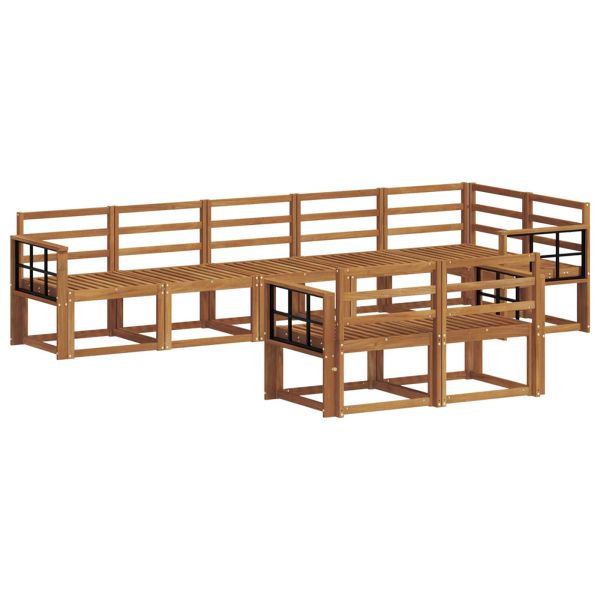 Комплект дивани за открито 8 pcs Естествен