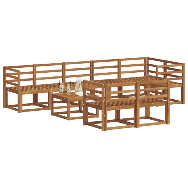 Комплект дивани за открито 9 pcs Естествен