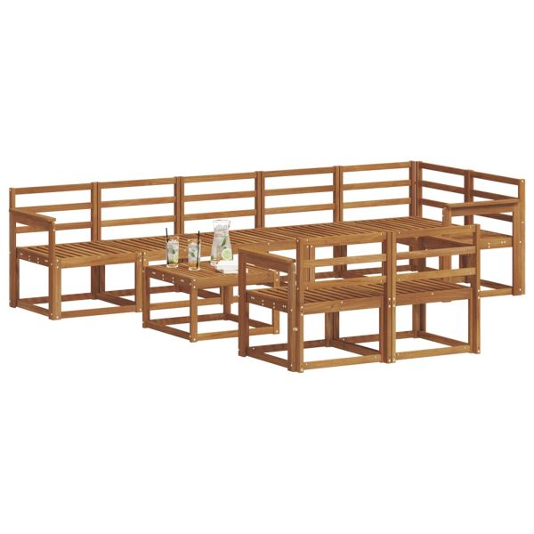 Комплект дивани за открито 9 pcs Естествен