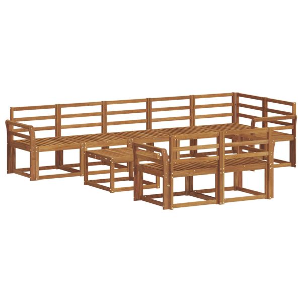 Комплект дивани за открито 9 pcs Естествен