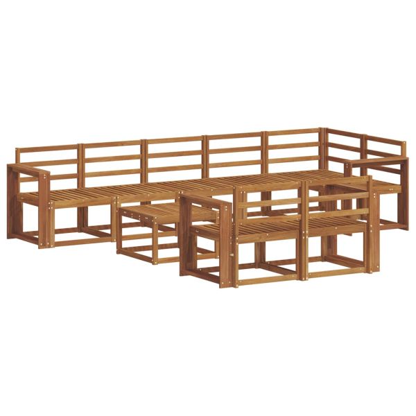 Комплект дивани за открито 9 pcs Естествен