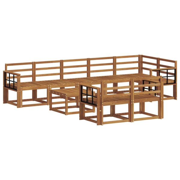 Комплект дивани за открито 9 pcs Естествен