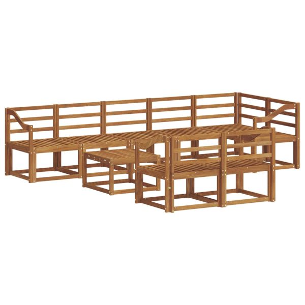 Комплект дивани за открито 9 pcs Естествен