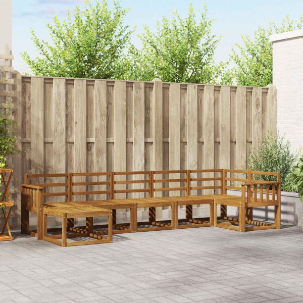 Комплект дивани за открито 7 pcs Естествен