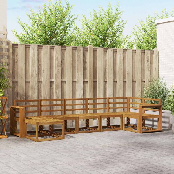 Комплект дивани за открито 7 pcs Естествен