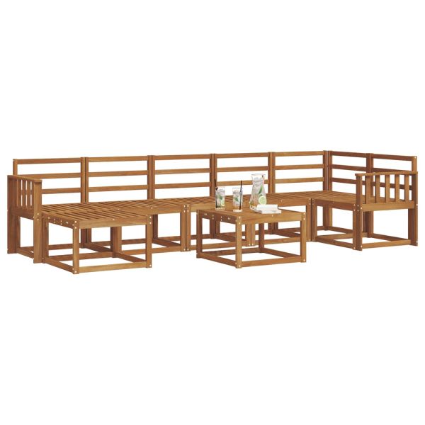 Комплект дивани за открито 8 pcs Естествен