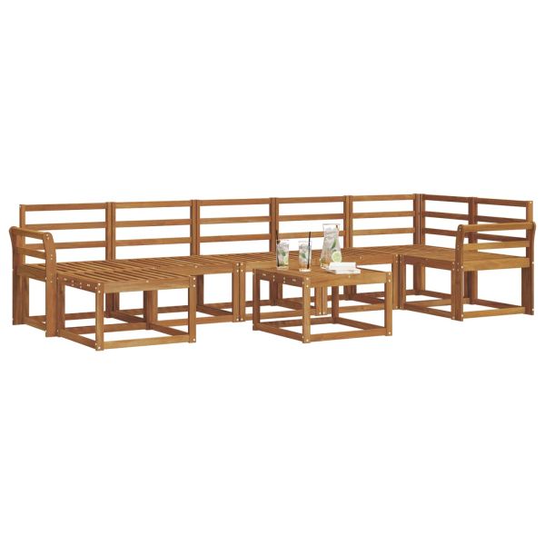 Комплект дивани за открито 8 pcs Естествен