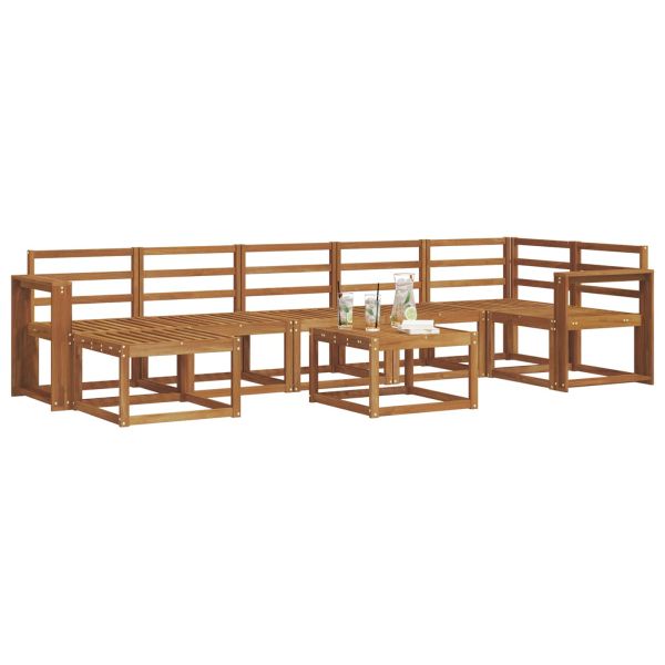 Комплект дивани за открито 8 pcs Естествен