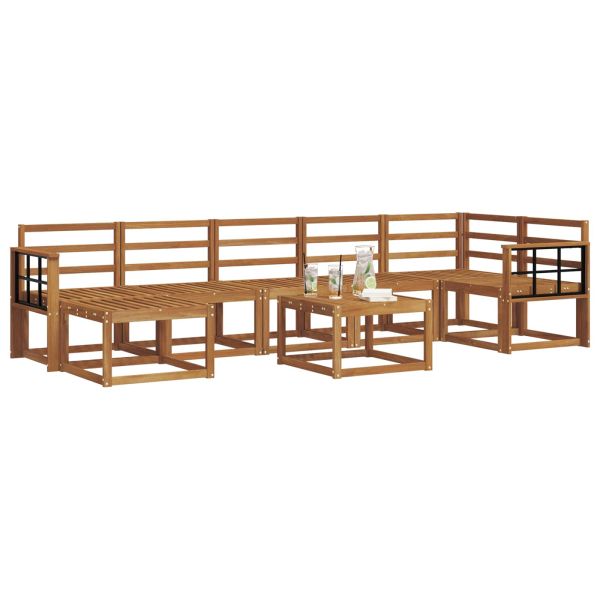 Комплект дивани за открито 8 pcs Естествен