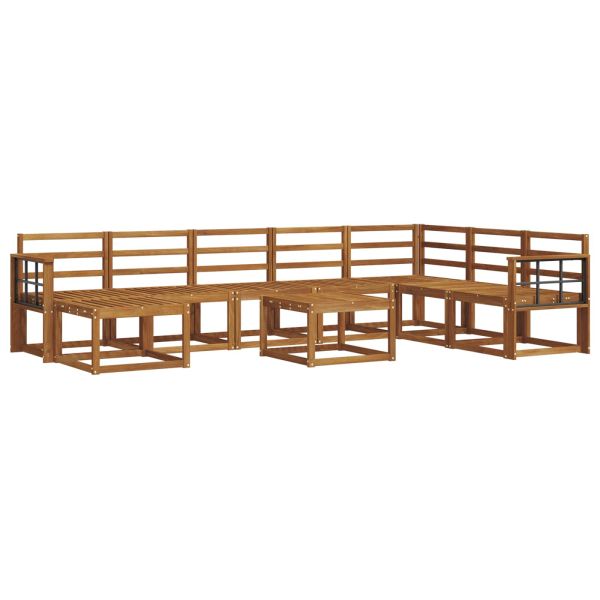 Комплект дивани за открито 9 pcs Естествен